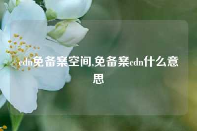 cdn免备案空间,免备案cdn什么意思