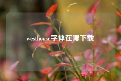 westhouse字体在哪下载