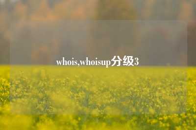 whois,whoisup分级3