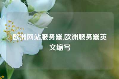 欧洲网站服务器,欧洲服务器英文缩写