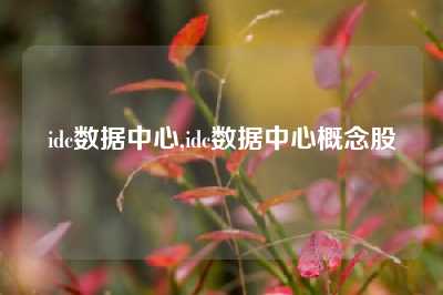 idc数据中心,idc数据中心概念股