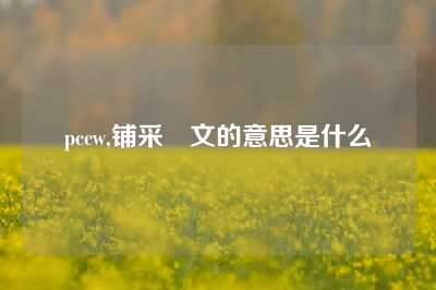 pccw,铺采摛文的意思是什么