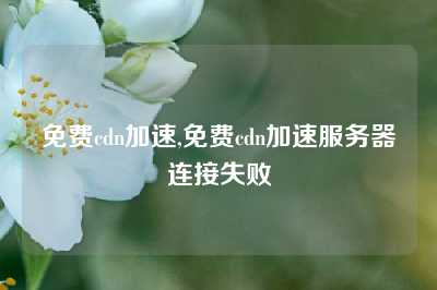 免费cdn加速,免费cdn加速服务器连接失败