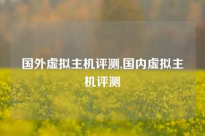 国外虚拟主机评测,国内虚拟主机评测