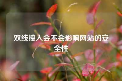 双线接入会不会影响网站的安全性