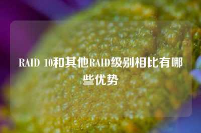 RAID 10和其他RAID级别相比有哪些优势