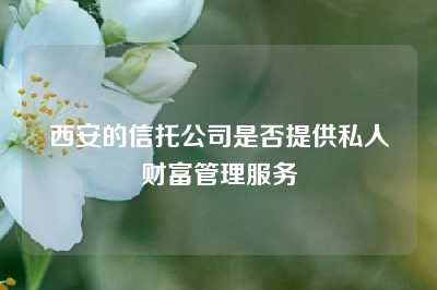 西安的信托公司是否提供私人财富管理服务