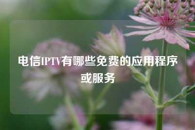 电信IPTV有哪些免费的应用程序或服务
