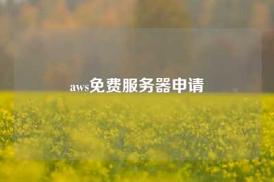 aws免费服务器申请