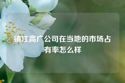 镇江高广公司在当地的市场占有率怎么样