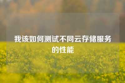 我该如何测试不同云存储服务的性能