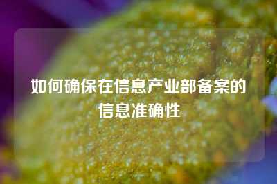 如何确保在信息产业部备案的信息准确性