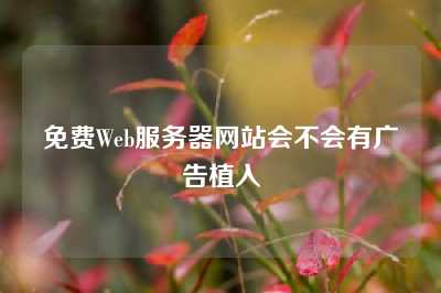 免费Web服务器网站会不会有广告植入