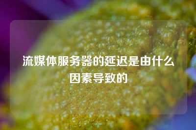 流媒体服务器的延迟是由什么因素导致的