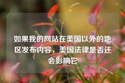 如果我的网站在美国以外的地区发布内容，美国法律是否还会影响它