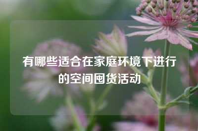 有哪些适合在家庭环境下进行的空间囤货活动