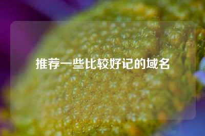 推荐一些比较好记的域名