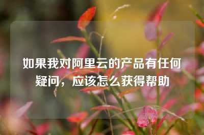 如果我对阿里云的产品有任何疑问，应该怎么获得帮助
