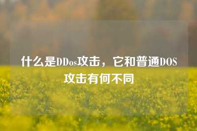 什么是DDos攻击，它和普通DOS攻击有何不同