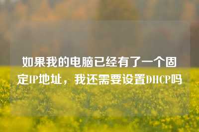 如果我的电脑已经有了一个固定IP地址，我还需要设置DHCP吗