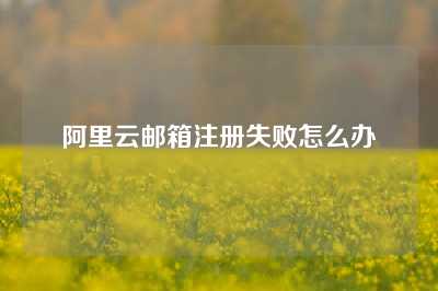 阿里云邮箱注册失败怎么办
