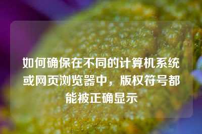 如何确保在不同的计算机系统或网页浏览器中，版权符号都能被正确显示