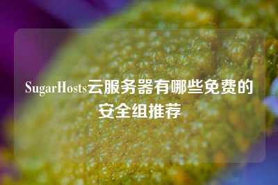 SugarHosts云服务器有哪些免费的安全组推荐