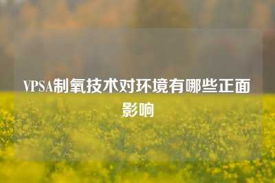 VPSA制氧技术对环境有哪些正面影响
