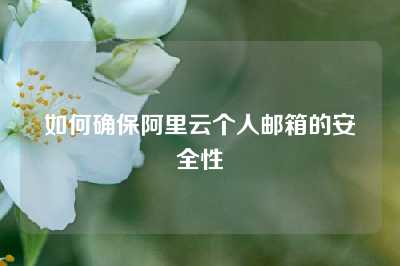 如何确保阿里云个人邮箱的安全性