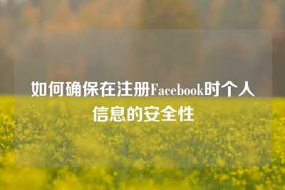 如何确保在注册Facebook时个人信息的安全性