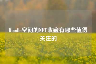 Doodle空间的NFT收藏有哪些值得关注的