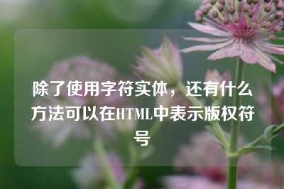 除了使用字符实体，还有什么方法可以在HTML中表示版权符号