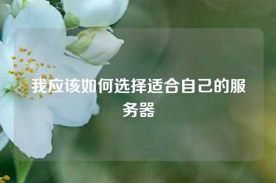 我应该如何选择适合自己的服务器