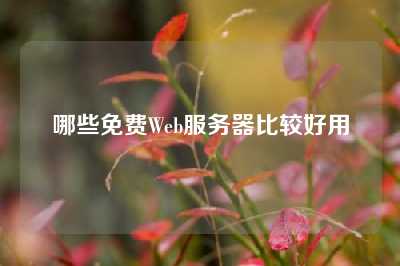 哪些免费Web服务器比较好用