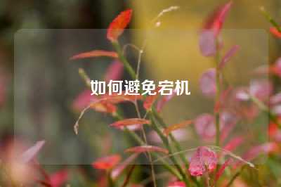 如何避免宕机