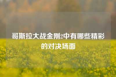 哥斯拉大战金刚2中有哪些精彩的对决场面