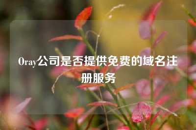 Oray公司是否提供免费的域名注册服务