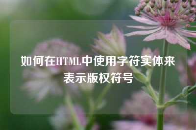 如何在HTML中使用字符实体来表示版权符号