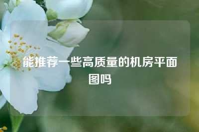 能推荐一些高质量的机房平面图吗