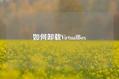 如何卸载VirtualBox