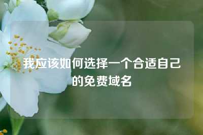 我应该如何选择一个合适自己的免费域名