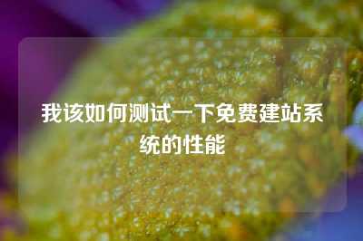 我该如何测试一下免费建站系统的性能