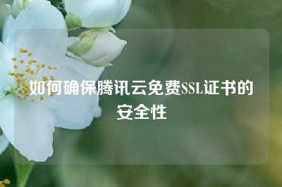 如何确保腾讯云免费SSL证书的安全性