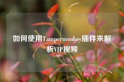 如何使用Tampermonkey插件来解析VIP视频