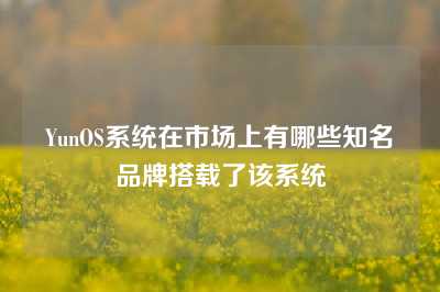 YunOS系统在市场上有哪些知名品牌搭载了该系统